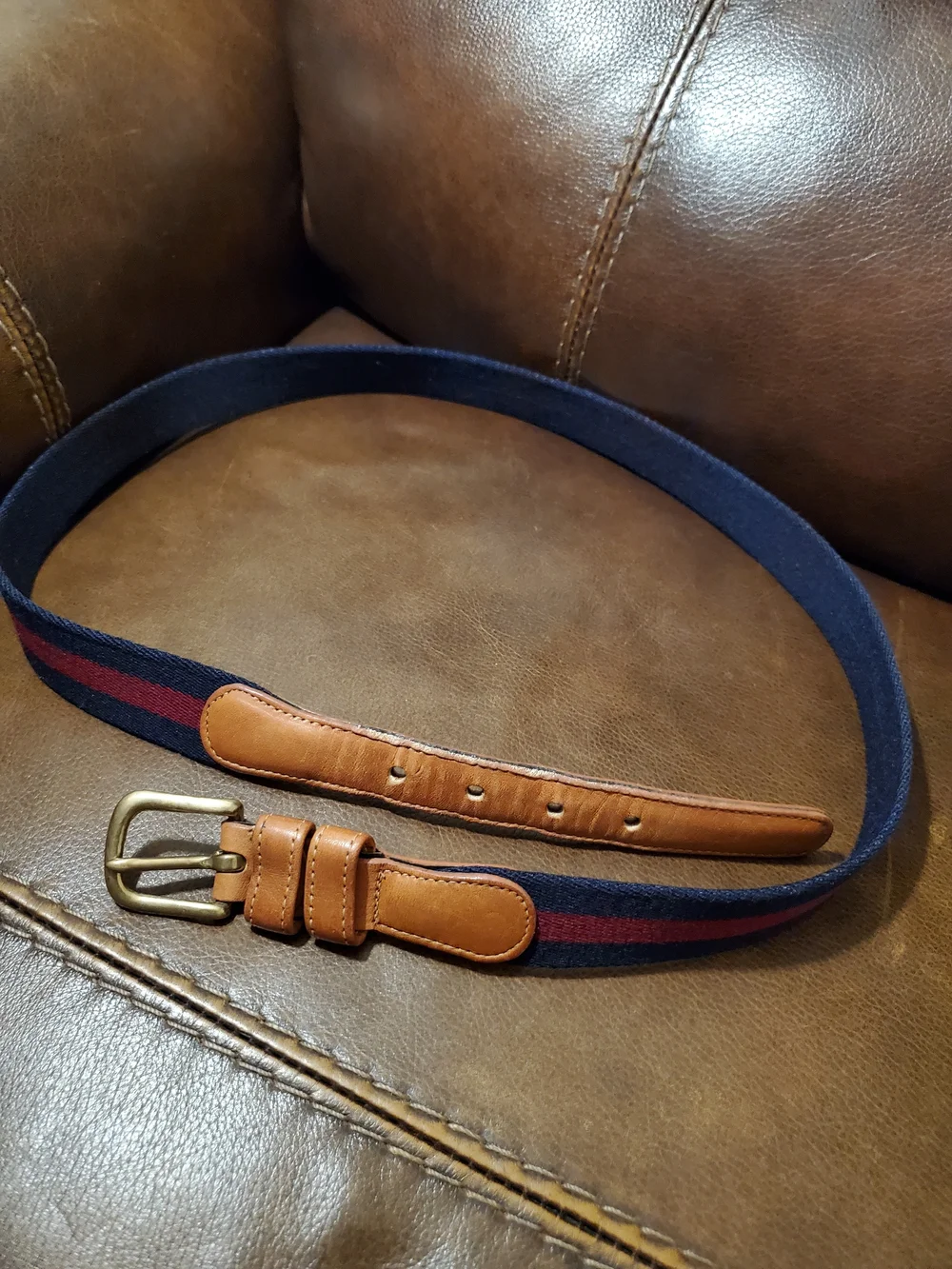 Coach Leather Wool Belt 40